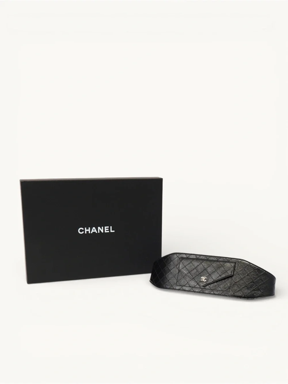CHANEL 2025 Black Quilted Leather Waist Belt Bag with CC Logo